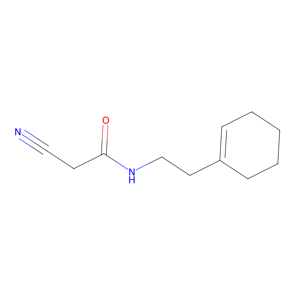 2-cyano-N-[2-(cyclohex-1-en-1-yl)ethyl]acetamide molecular structure, CAS 3639-55-2