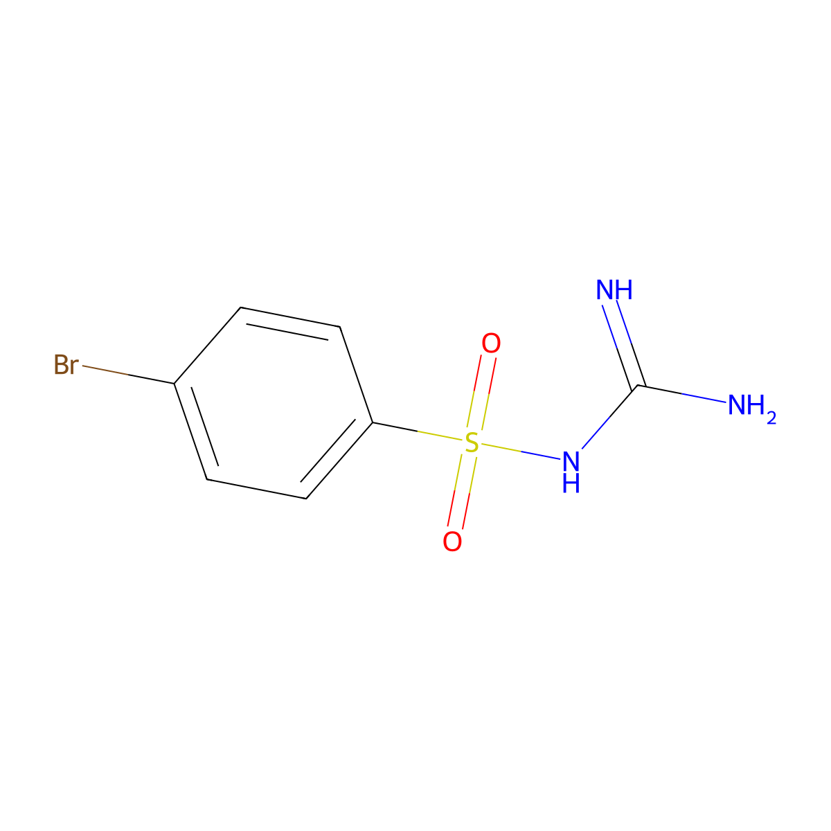 N-[amino(imino)methyl]-4-bromobenzenesulfonamide molecular structure, CAS 36397-58-7