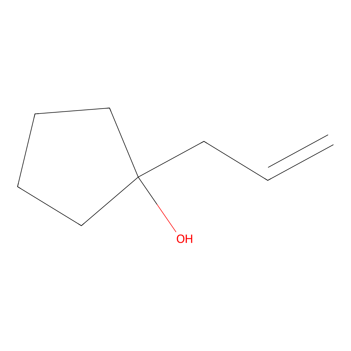 Cyclopentanol, 1-(2-propen-1-yl)- molecular structure, CAS 36399-21-0
