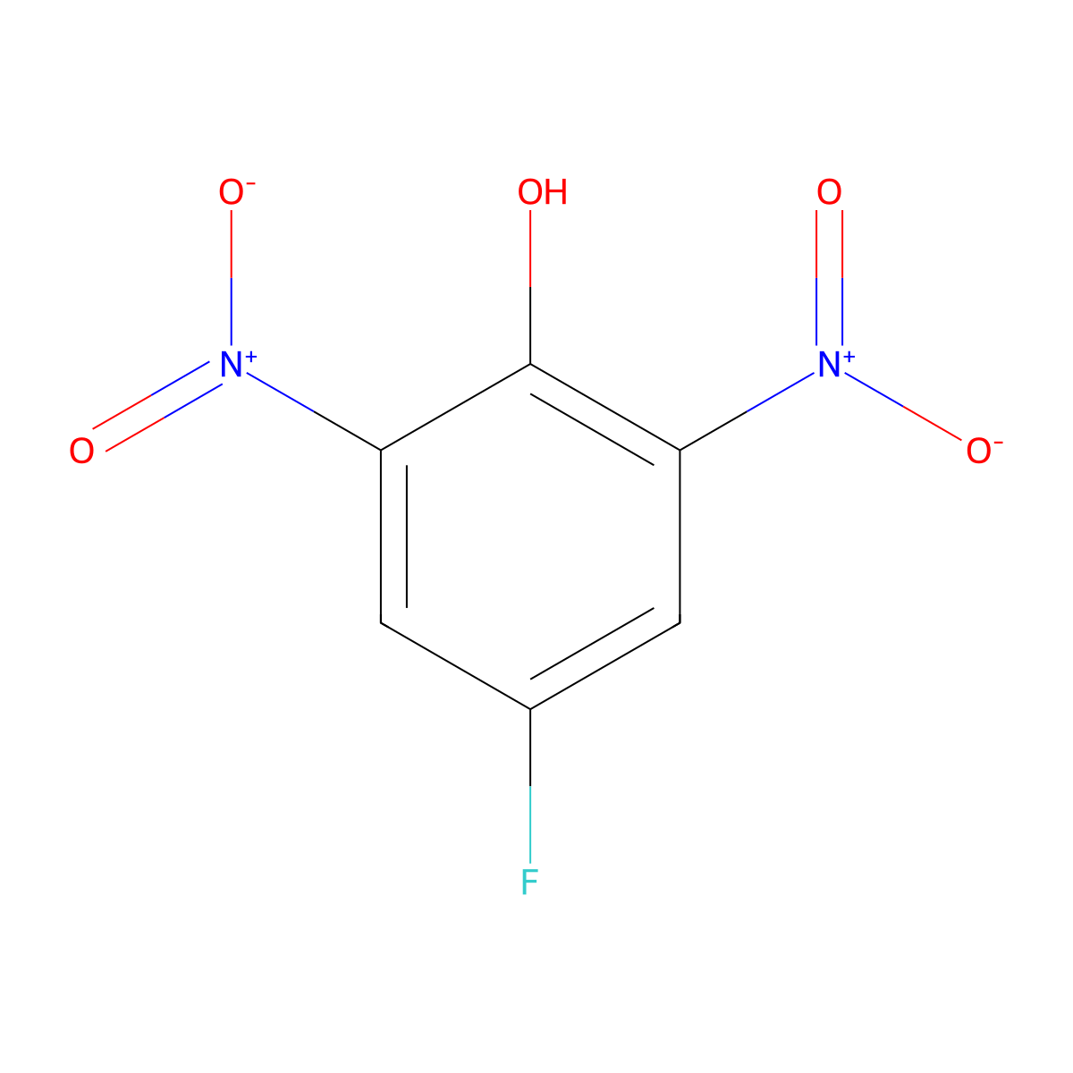 4-Fluoro-2,6-dinitrophenol molecular structure, CAS 364-32-9