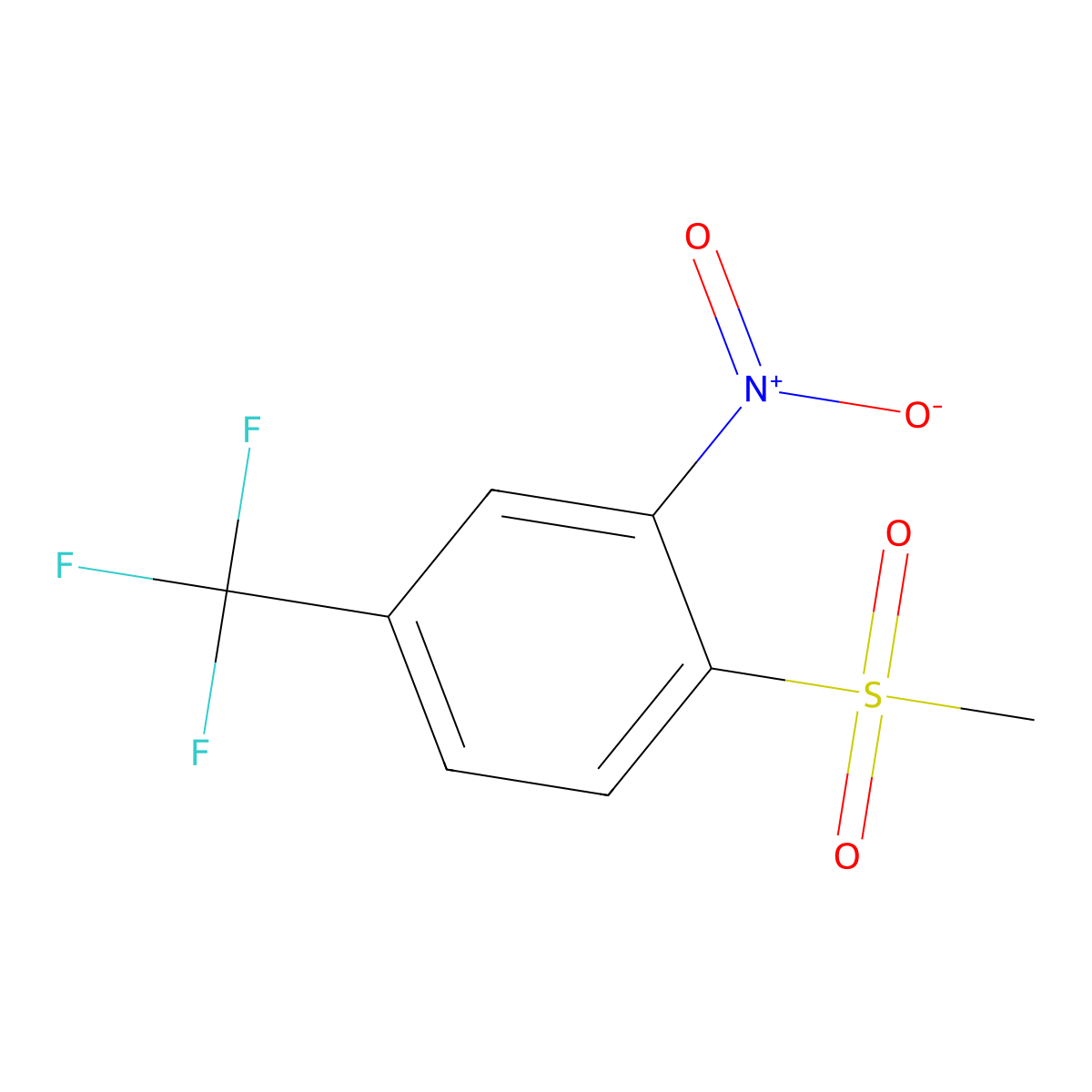 4-Methylsulfonyl-3-nitrobenzotrifluoride molecular structure, CAS 364-48-7