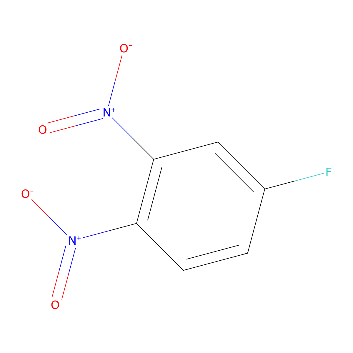 3,4-Dinitrofluorobenzene molecular structure, CAS 364-53-4