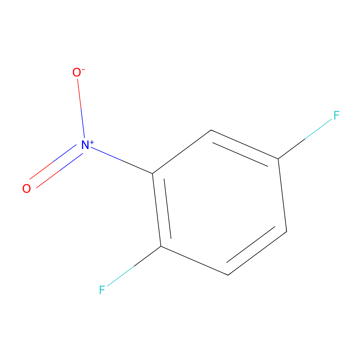 2,5-Difluoronitrobenzene molecular structure, CAS 364-74-9