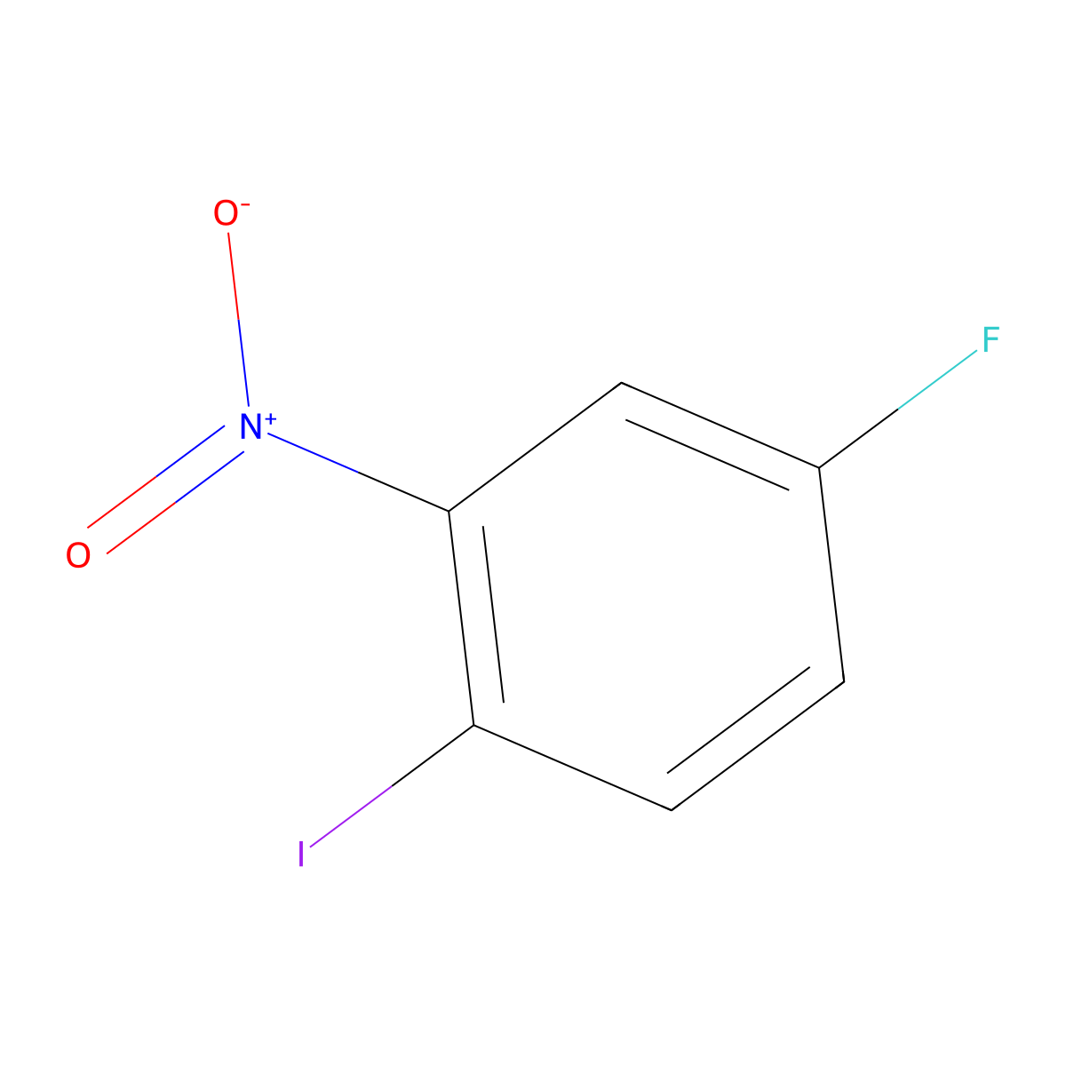 4-Fluoro-1-iodo-2-nitrobenzene molecular structure, CAS 364-77-2