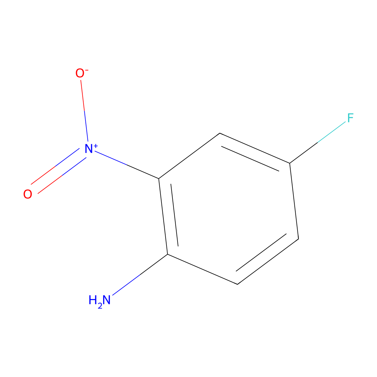 4-Fluoro-2-nitroaniline molecular structure, CAS 364-78-3