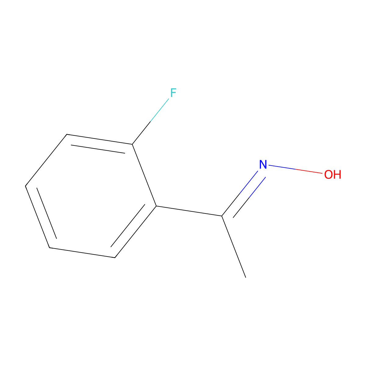 N-[1-(2-fluorophenyl)ethylidene]hydroxylamine molecular structure, CAS 364-81-8