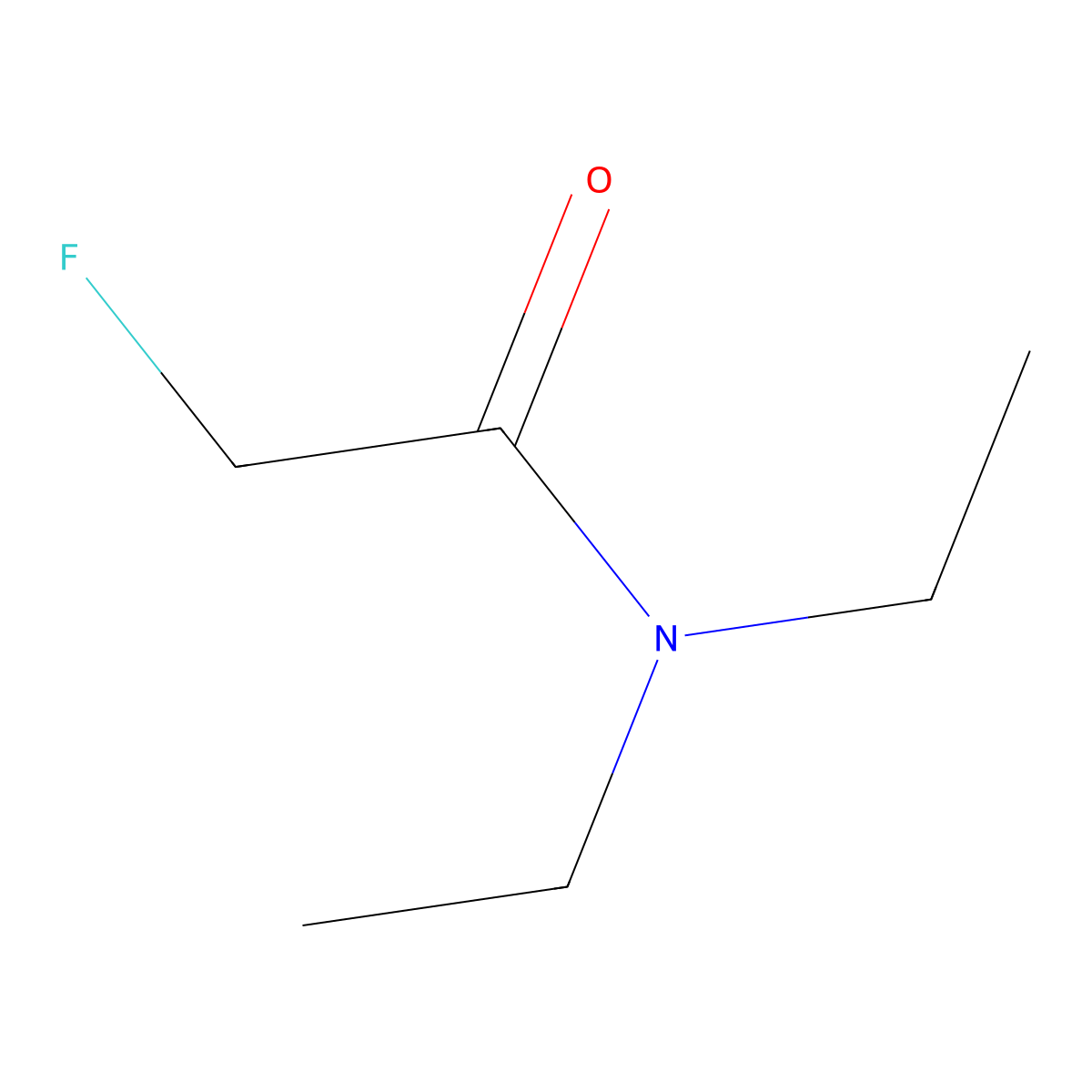 Acetamide, N,N-diethyl-alpha-fluoro- molecular structure, CAS 364-92-1