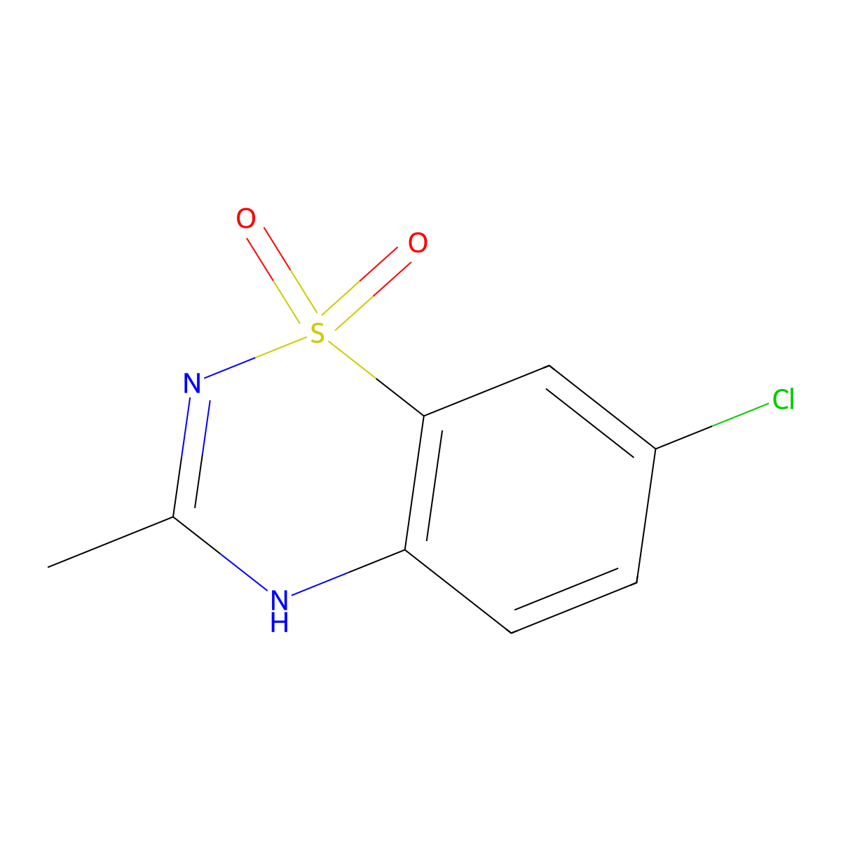 Diazoxide molecular structure, CAS 364-98-7