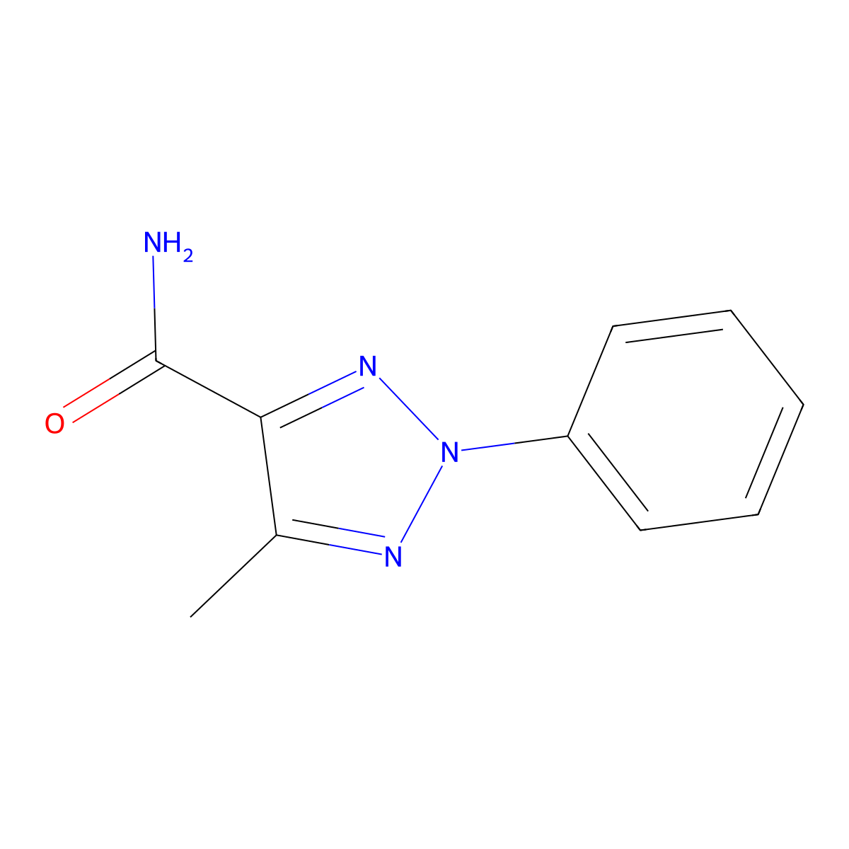 5-methyl-2-phenyl-2H-1,2,3-triazole-4-carboxamide molecular structure, CAS 36401-53-3