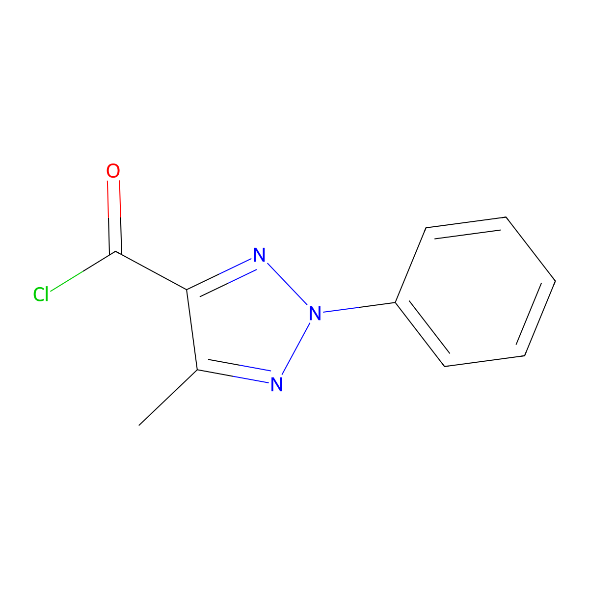 5-Methyl-2-phenyl-2H-1,2,3-triazole-4-carbonyl chloride molecular structure, CAS 36401-55-5
