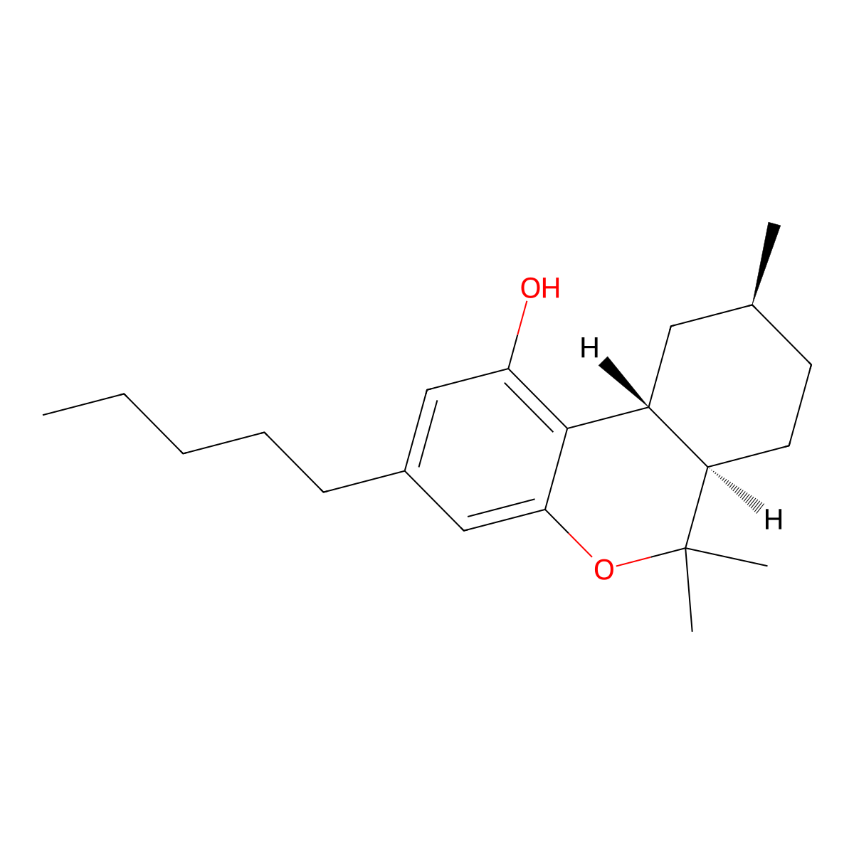 9(S)-Hexahydrocannabinol molecular structure, CAS 36403-91-5