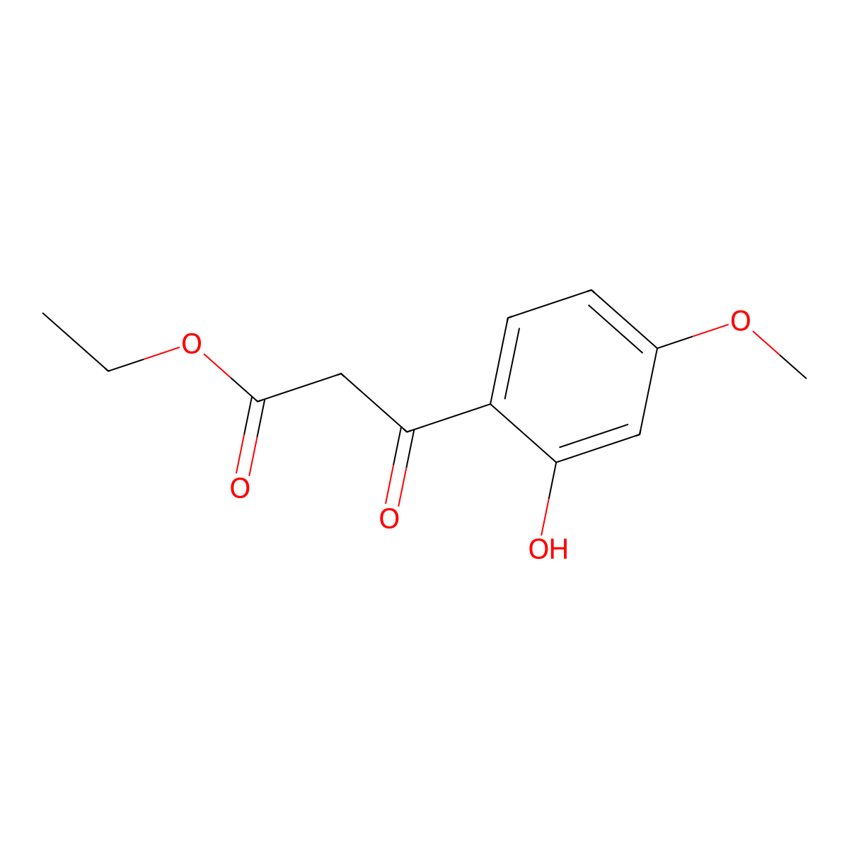 Ethyl 3-(2-hydroxy-4-methoxyphenyl)-3-oxopropanoate molecular structure, CAS 364039-61-2