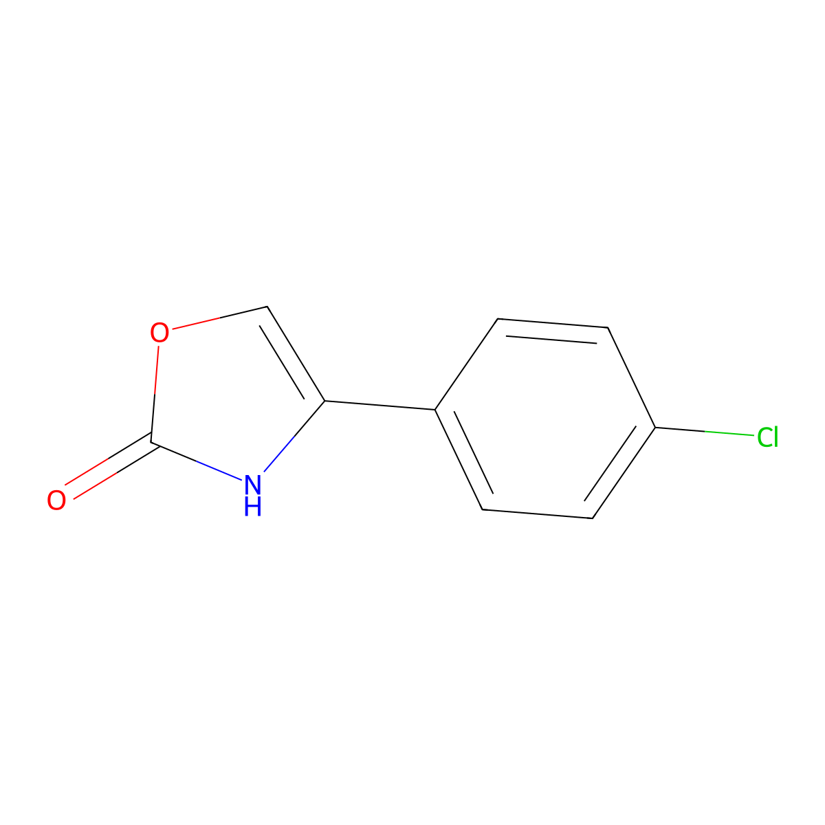 4-(4-Chlorophenyl)-2,3-dihydro-1,3-oxazol-2-one molecular structure, CAS 36404-33-8