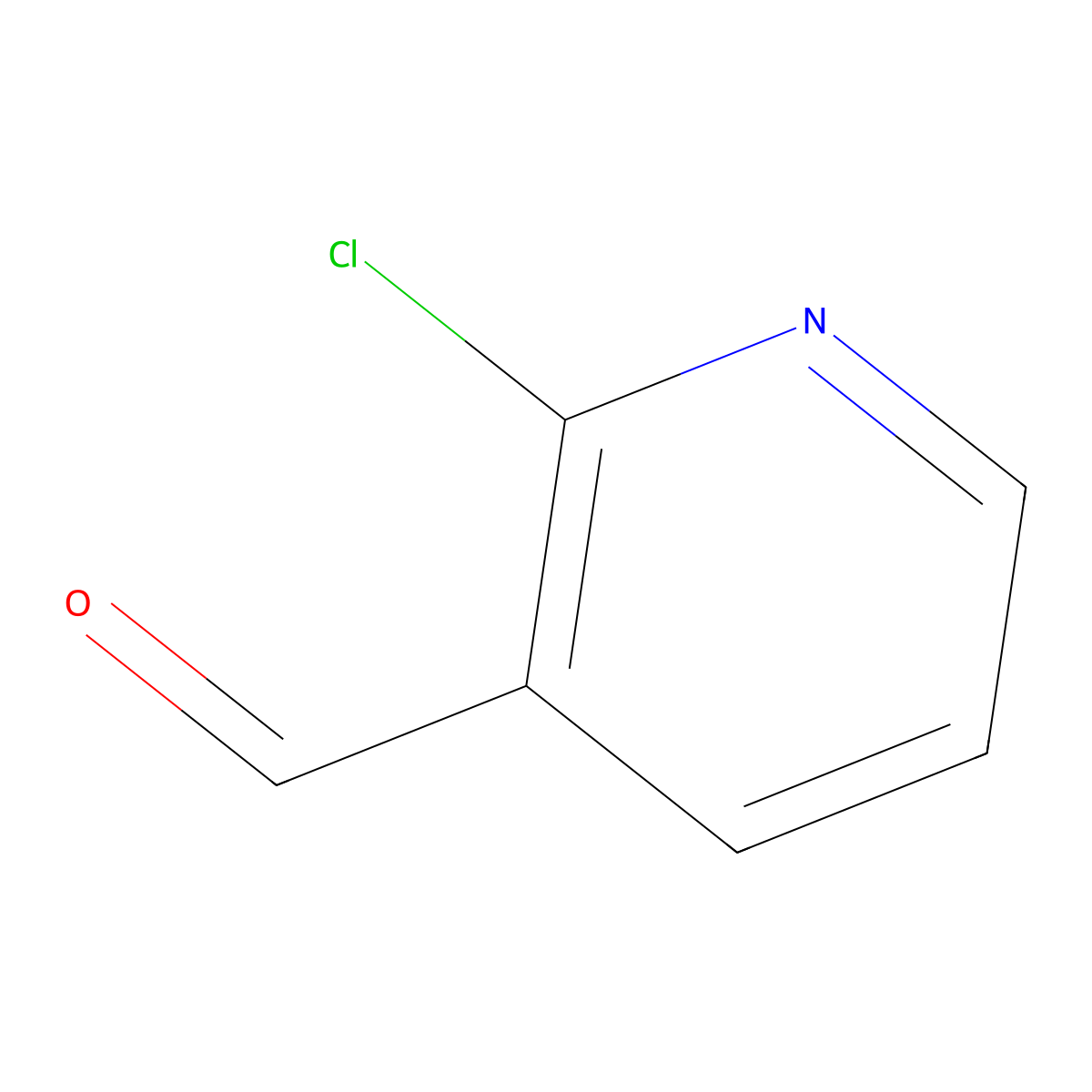 2-Chloro-3-pyridinecarboxaldehyde molecular structure, CAS 36404-88-3