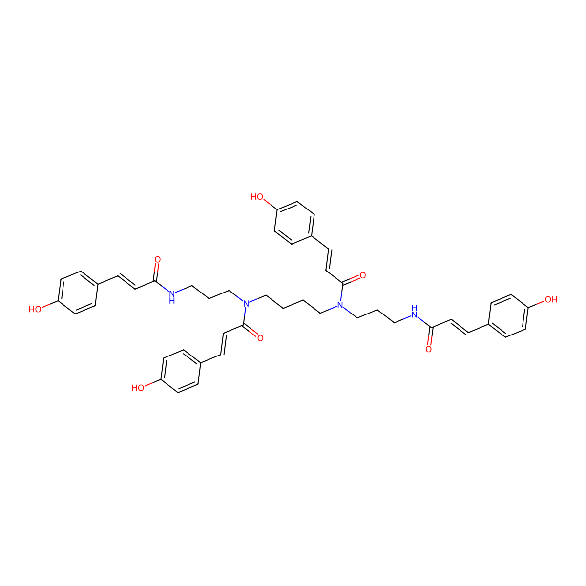 N1,N5,N10,N14-Tetra-trans-p-coumaroylspermine molecular structure, CAS 364048-95-3