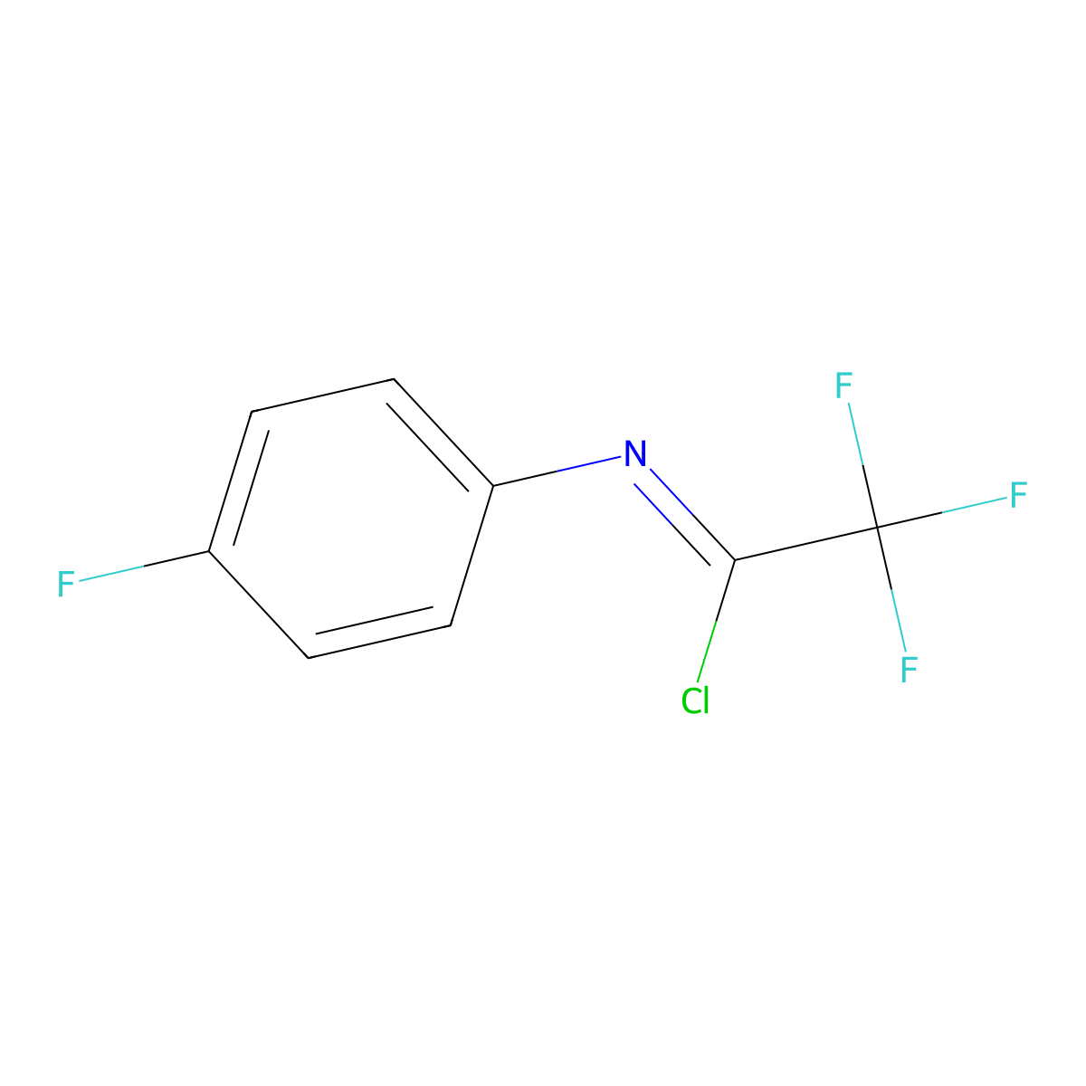(Z)-2,2,2-trifluoro-N-(4-fluorophenyl)ethanecarbonimidoyl chloride molecular structure, CAS 364049-85-4