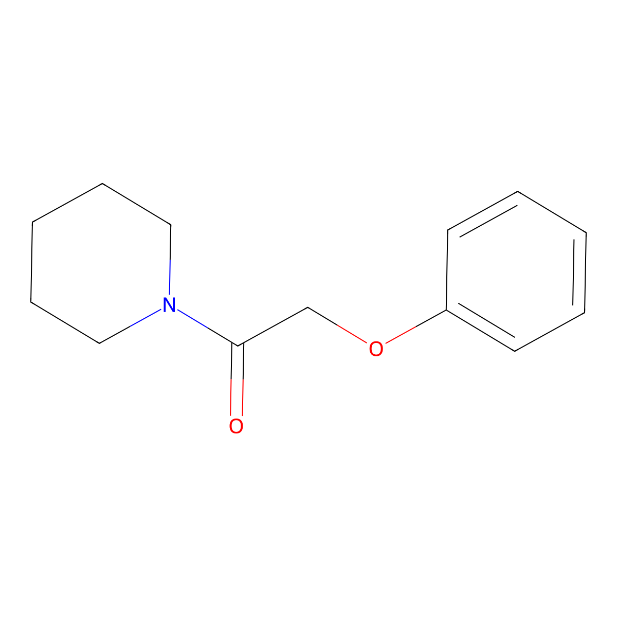 N-Phenoxyacetylpiperidine molecular structure, CAS 36405-75-1