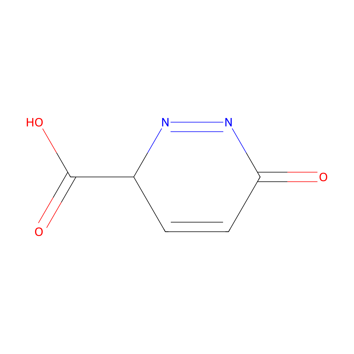 6-Oxo-3,6-dihydropyridazine-3-carboxylic acid molecular structure, CAS 36405-91-1