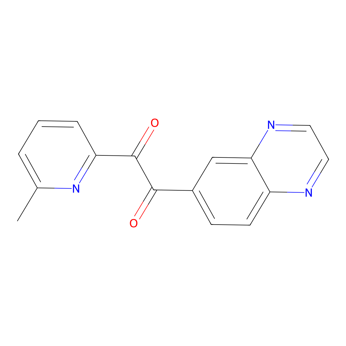 1-(6-Methylpyridin-2-yl)-2-(quinoxalin-6-yl)ethane-1,2-dione molecular structure, CAS 364050-21-5
