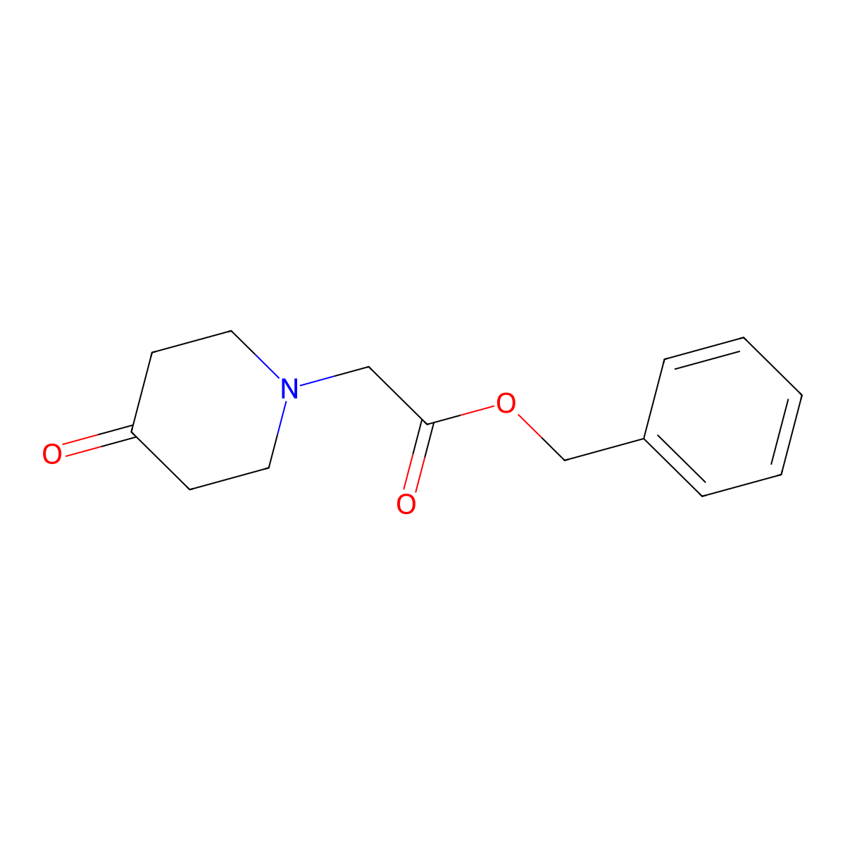 Benzyl 2-(4-oxopiperidin-1-yl)acetate molecular structure, CAS 364056-14-4