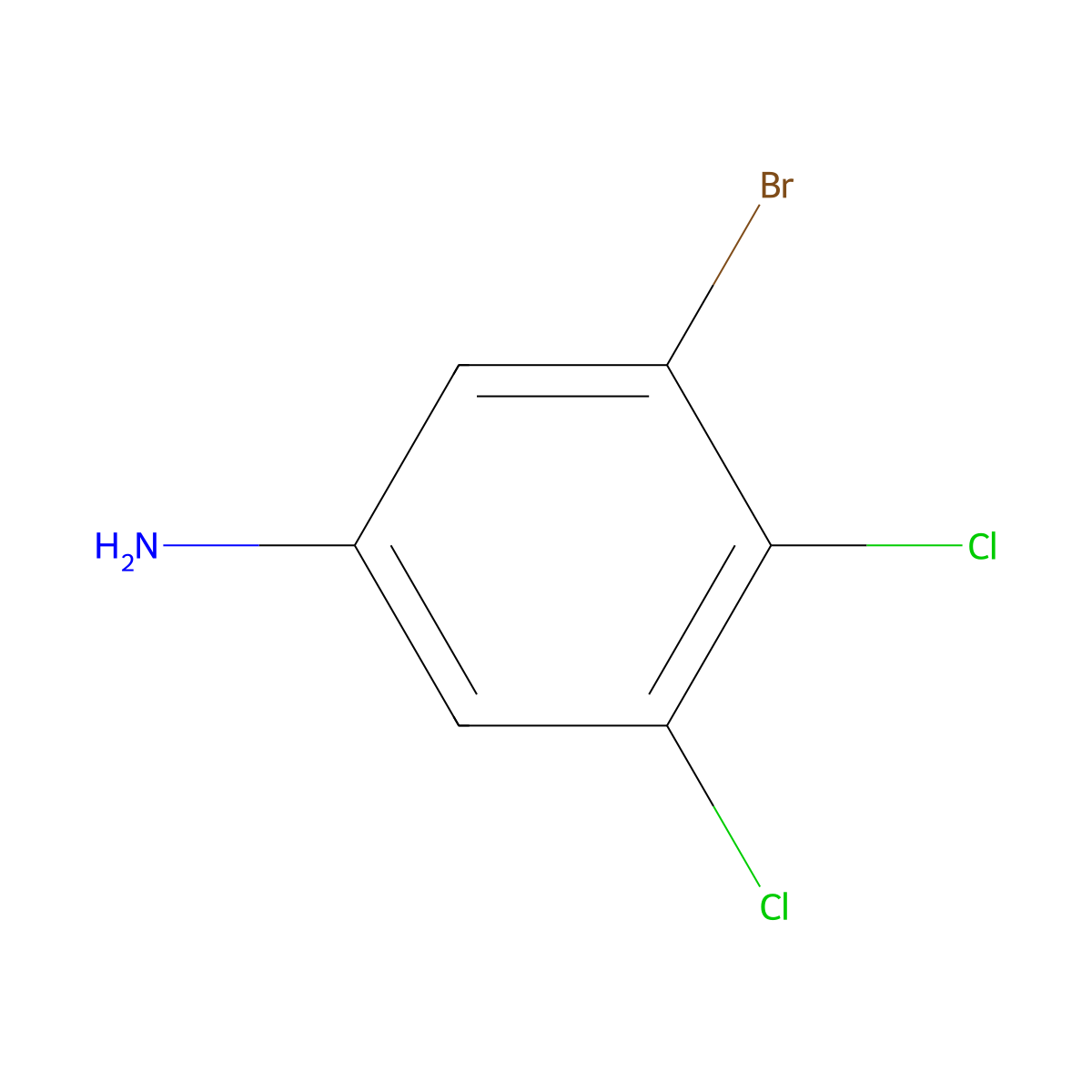 3-Bromo-4,5-dichloroaniline molecular structure, CAS 36406-91-4