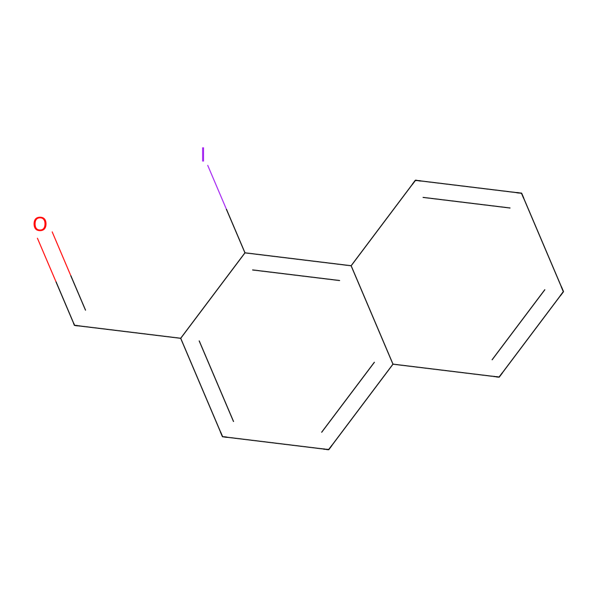 1-Iodonaphthalene-2-carboxaldehyde molecular structure, CAS 364064-68-6
