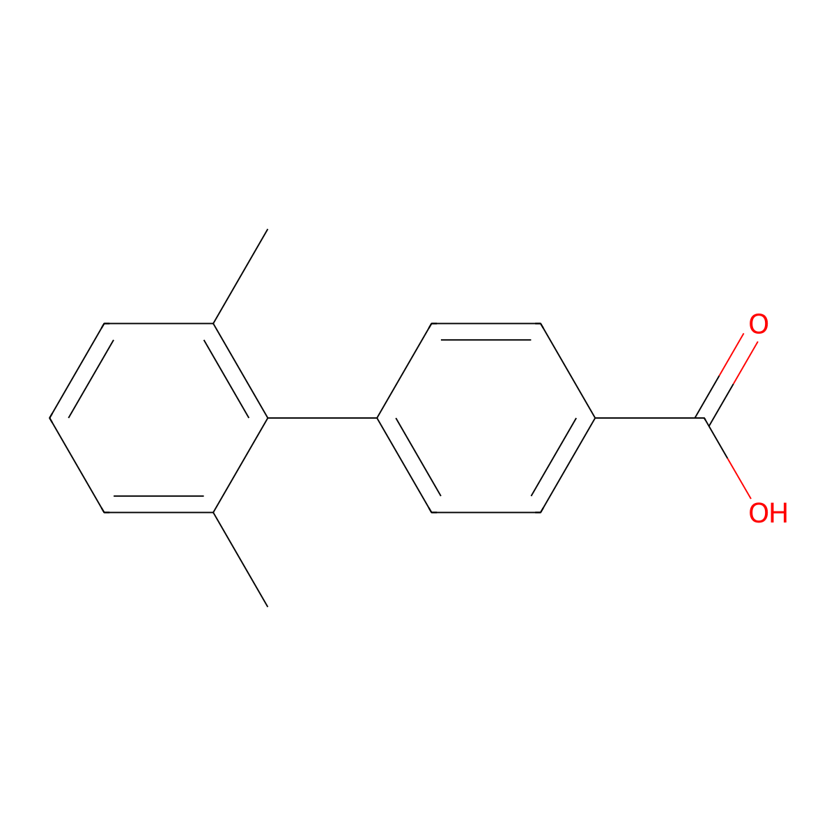 4-(2,6-Dimethylphenyl)benzoic acid molecular structure, CAS 364070-34-8