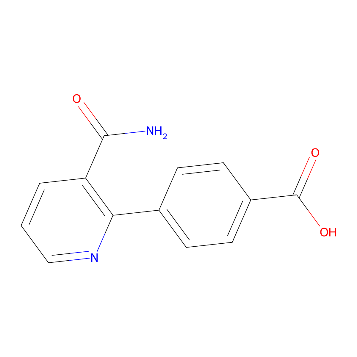 4-(3-Carbamoylpyridin-2-yl)benzoic acid molecular structure, CAS 364077-93-0
