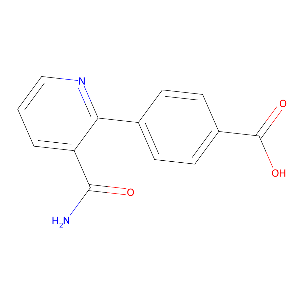 4-(3-Carbamoylpyridin-2-yl)benzoic acid molecular structure, CAS 364077-93-0
