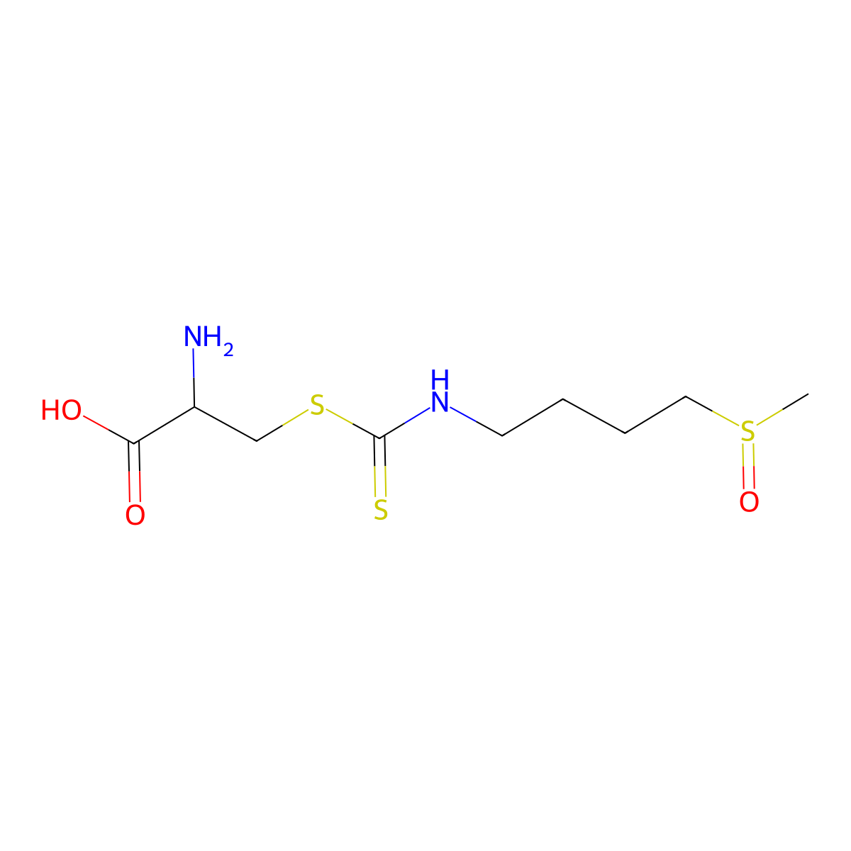 D,L-Sulforaphane L-cysteine molecular structure, CAS 364083-21-6