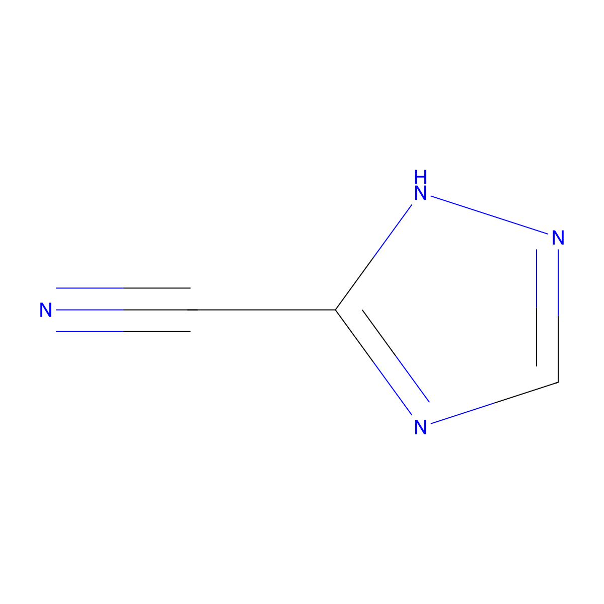 1H-1,2,4-Triazole-5-carbonitrile molecular structure, CAS 3641-10-9