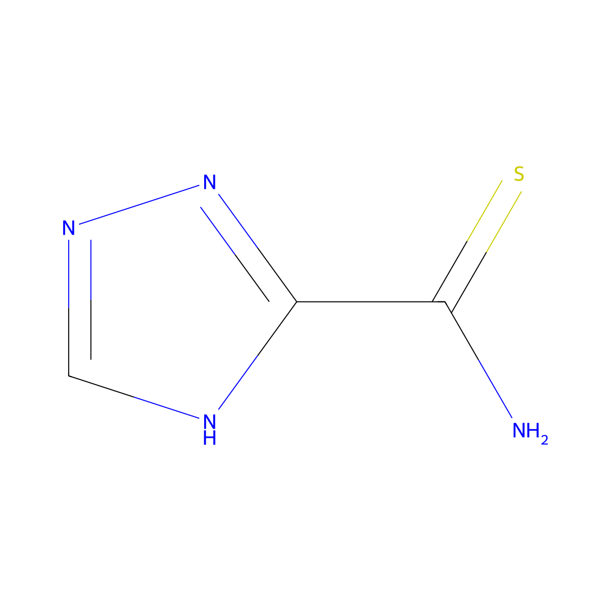 1H-1,2,4-Triazole-5-carbothioamide molecular structure, CAS 3641-11-0