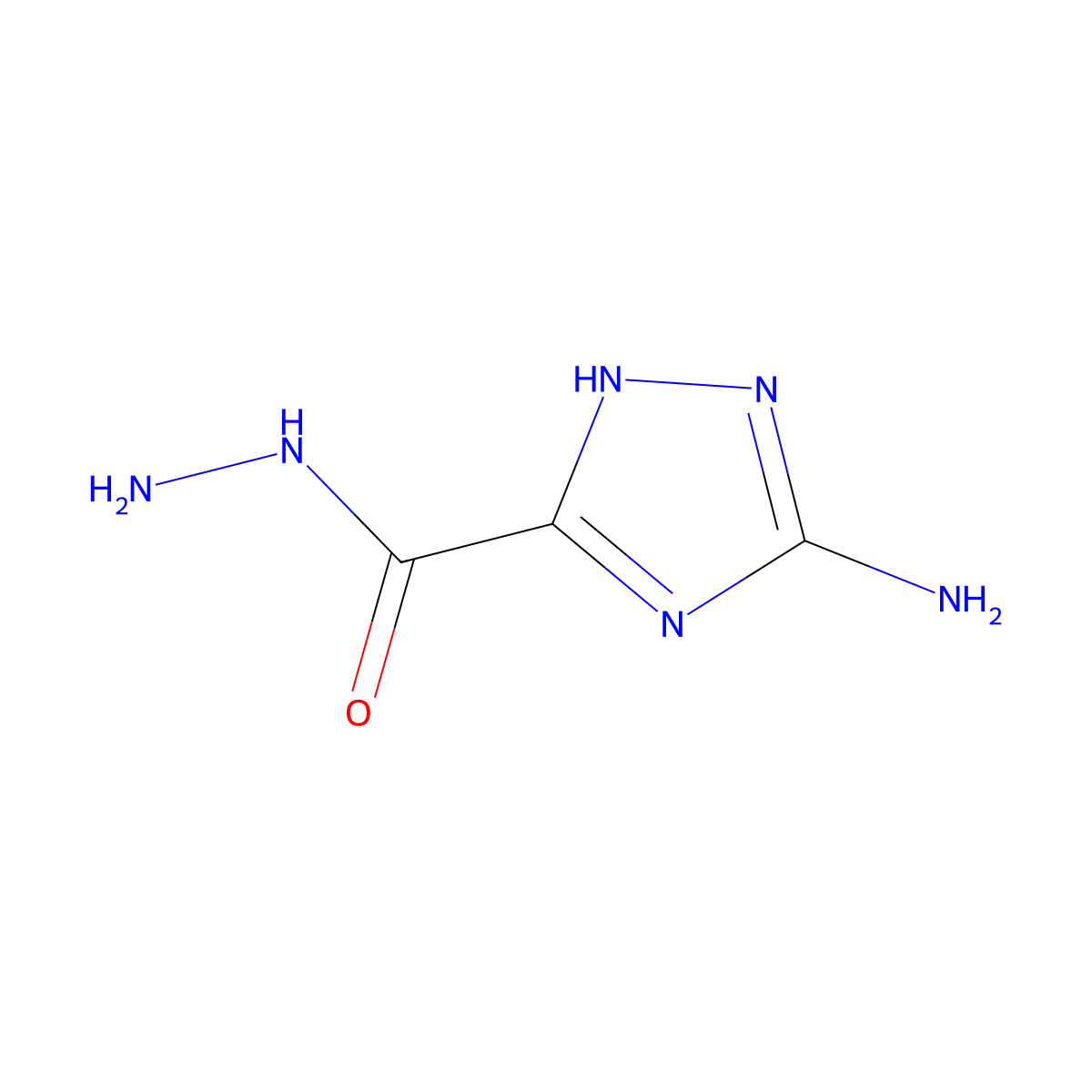 3-amino-1H-1,2,4-triazole-5-carbohydrazide molecular structure, CAS 3641-15-4
