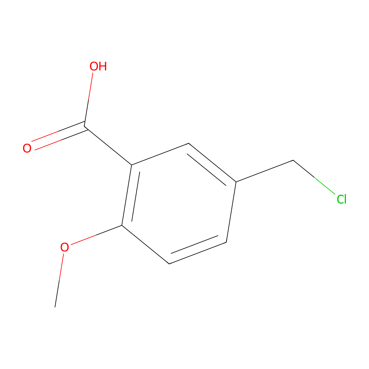 5-(Chloromethyl)-2-methoxybenzoic acid molecular structure, CAS 3641-23-4