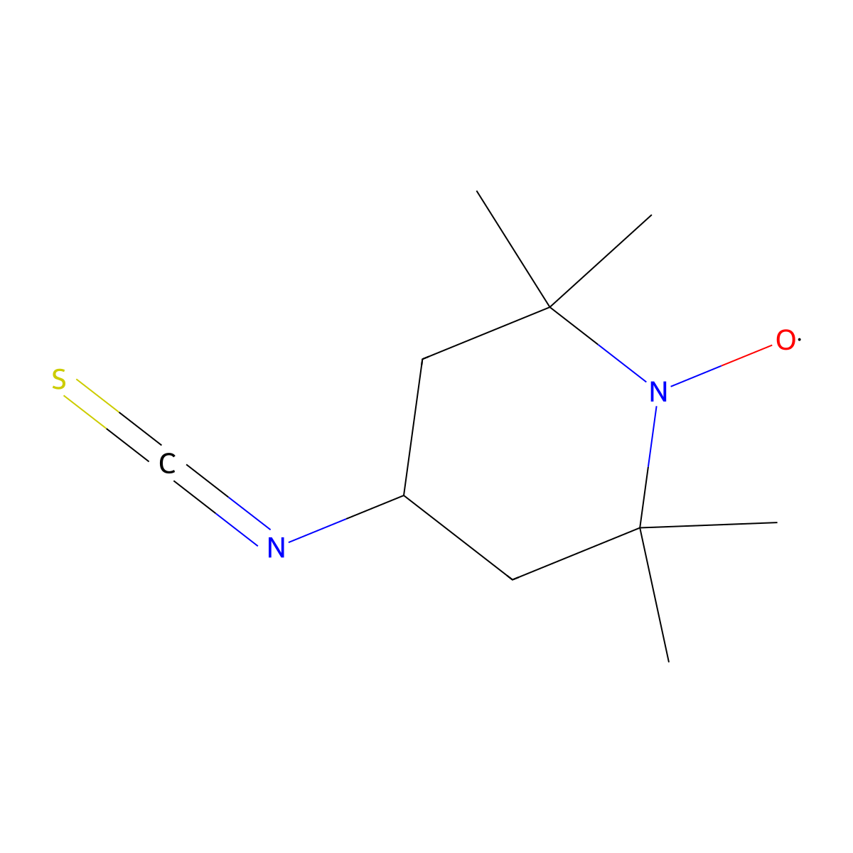 4-Isothiocyanato-2,2,6,6-tetramethylpiperidinooxyl molecular structure, CAS 36410-81-8