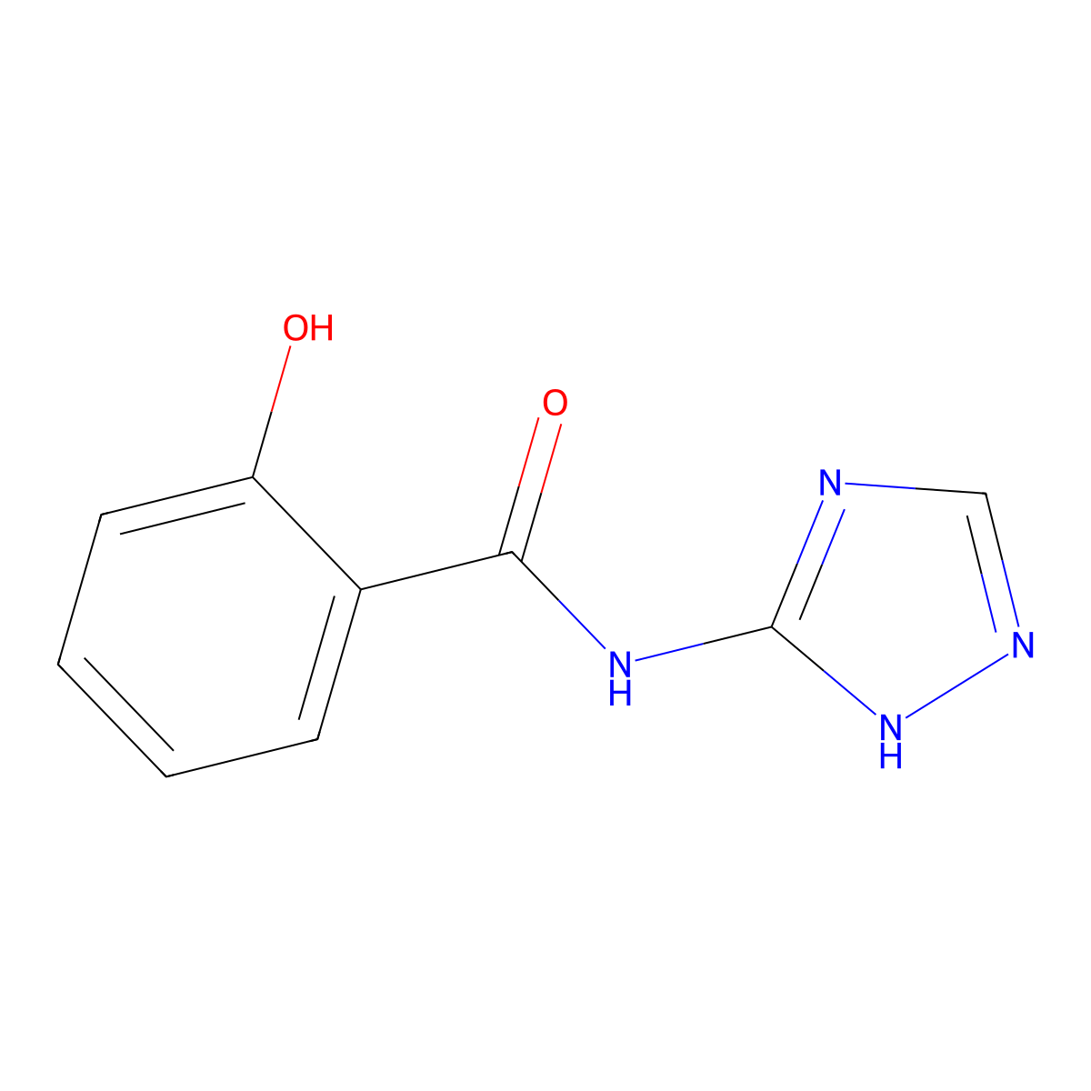 Salicyloylaminotriazole molecular structure, CAS 36411-52-6
