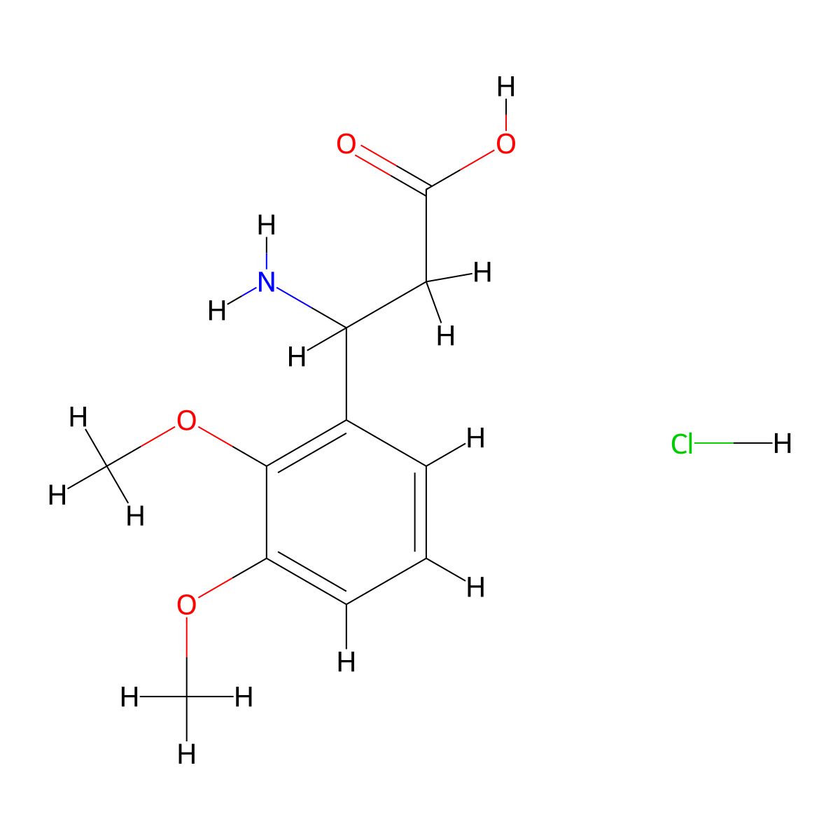 3-amino-3-(2,3-dimethoxyphenyl)propanoic Acid Hydrochloride molecular structure, CAS 36412-23-4