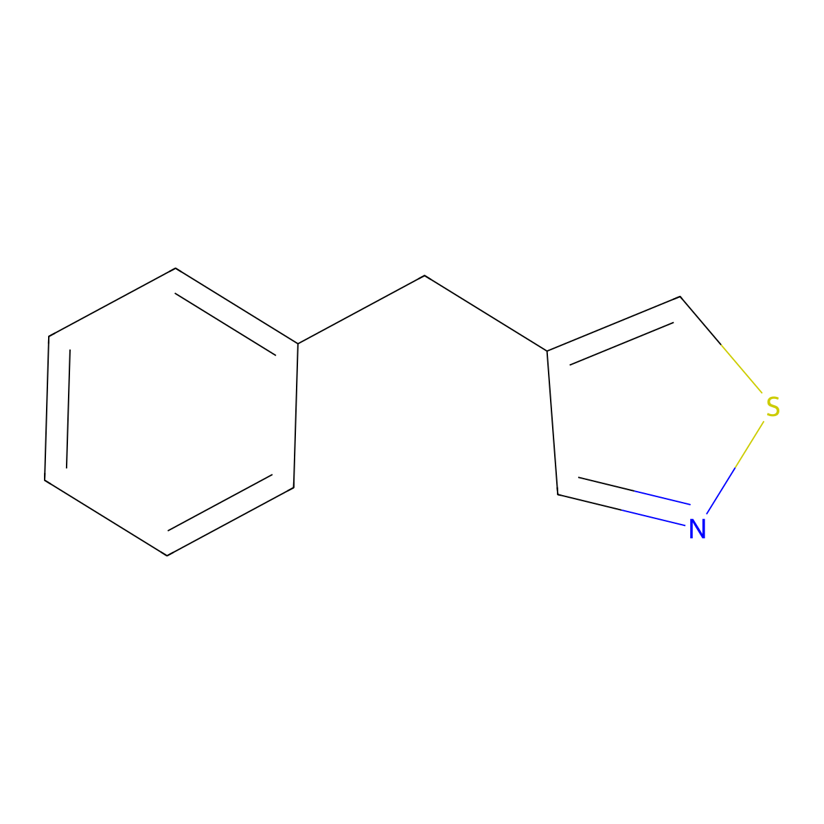 Isothiazole,4-(phenylmethyl)- molecular structure, CAS 36412-26-7