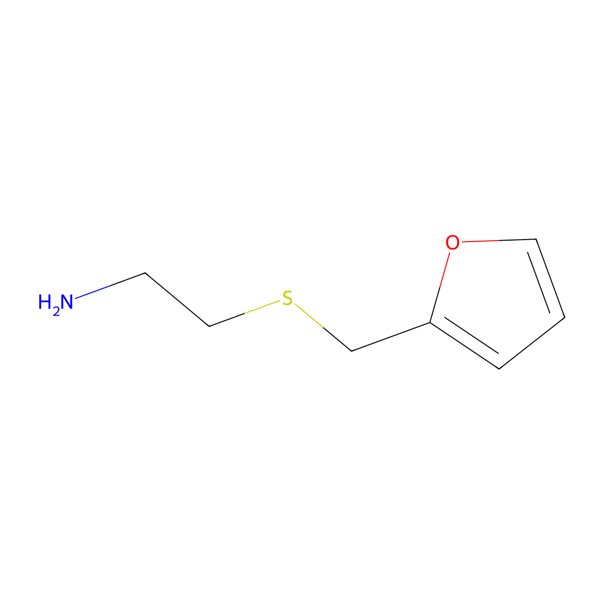2-(Furfurylthio)ethylamine molecular structure, CAS 36415-21-1