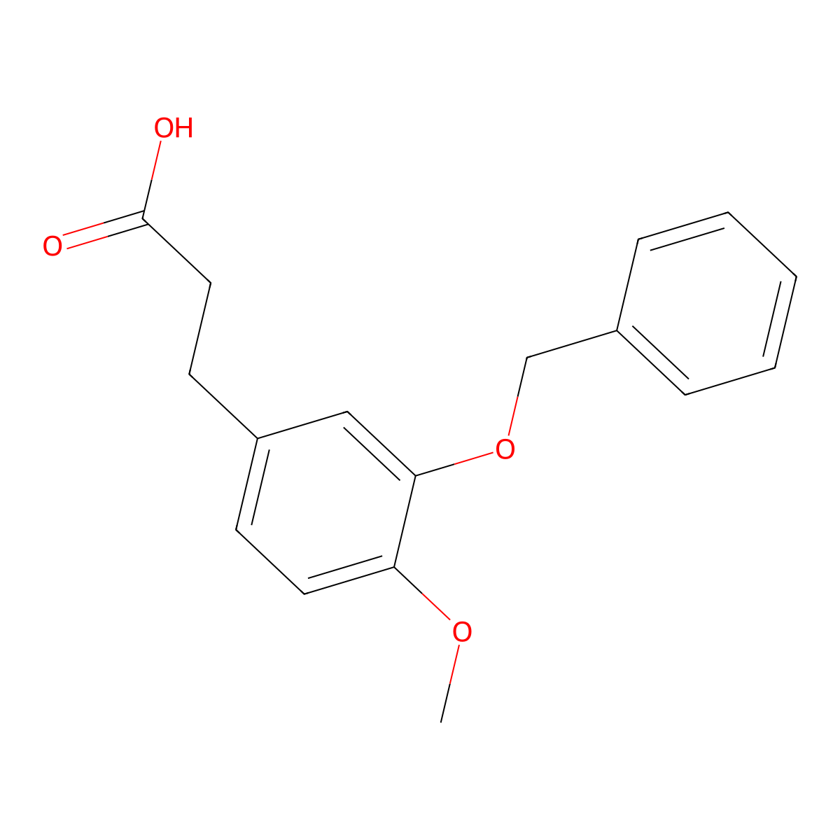 3-(3-(Benzyloxy)-4-methoxyphenyl)propanoic acid molecular structure, CAS 36418-96-9