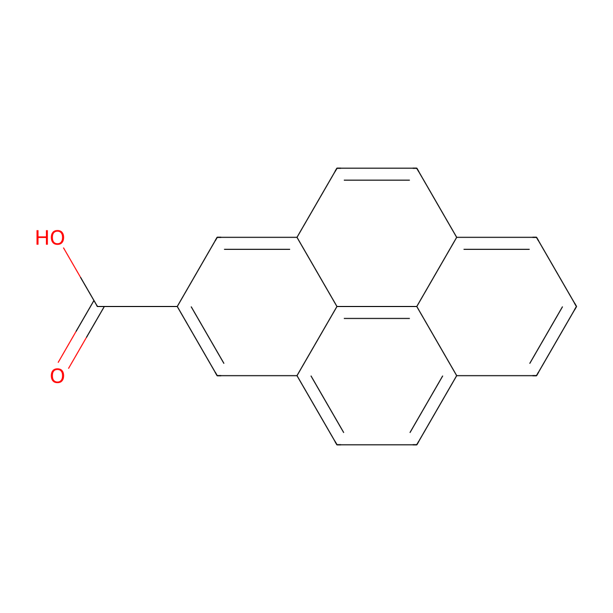Pyrene-2-carboxylic acid molecular structure, CAS 36428-96-3