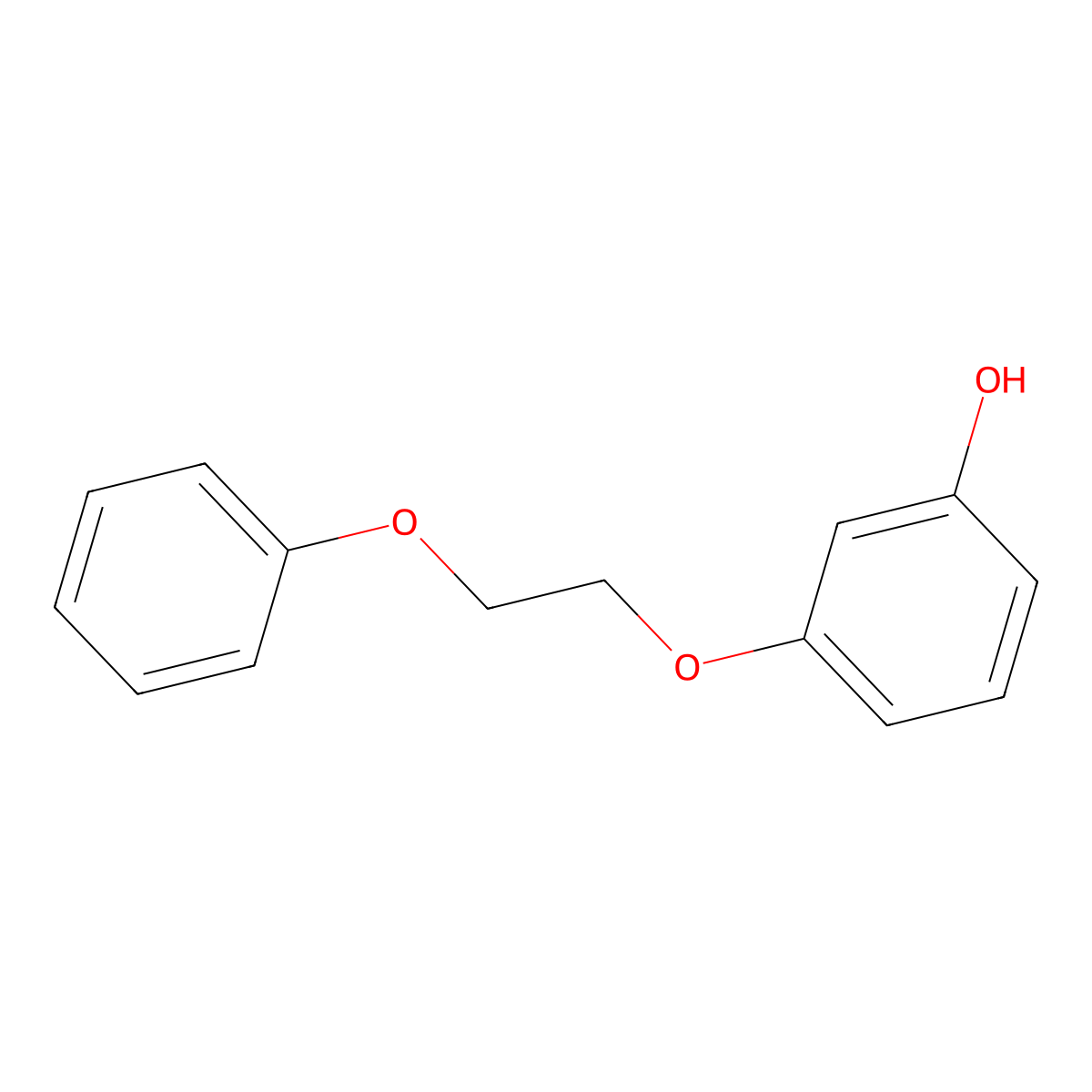 m-(2-Phenoxyethoxy)phenol molecular structure, CAS 36429-48-8