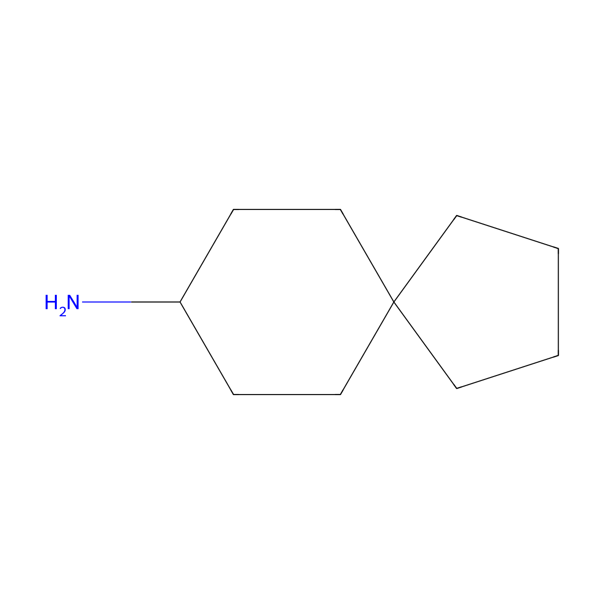 Spiro[4.5]decan-8-amine molecular structure, CAS 3643-25-2