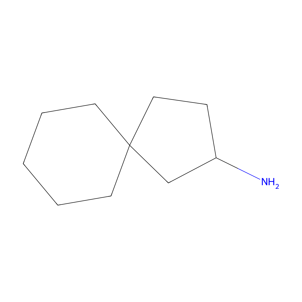 Spiro[4.5]decan-2-amine molecular structure, CAS 3643-27-4