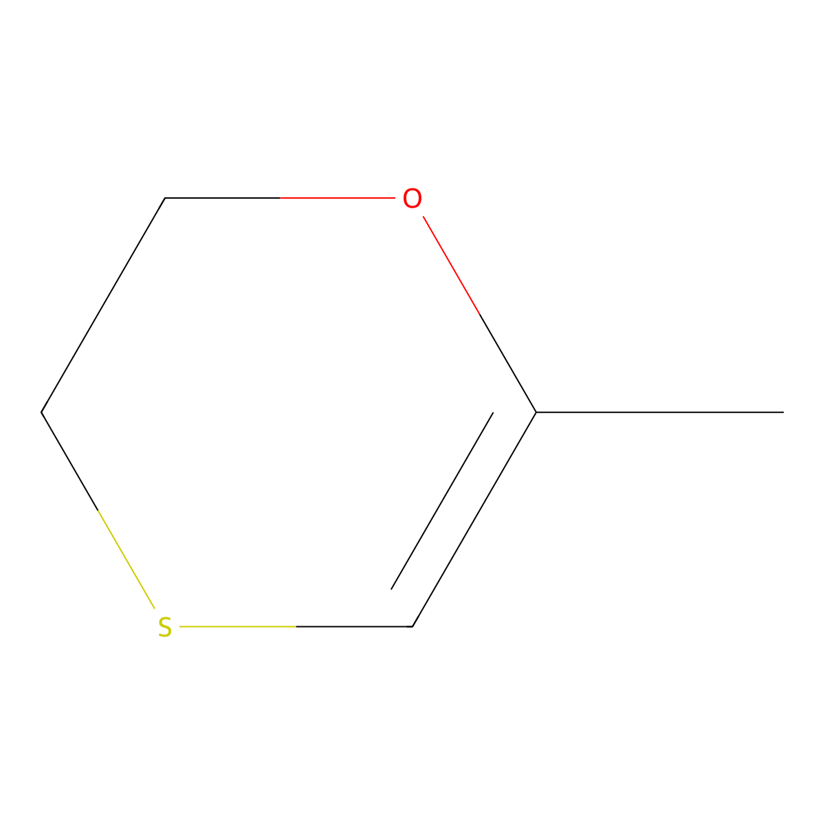 2-Methyl-5,6-dihydro-1,4-oxathiine molecular structure, CAS 3643-97-8