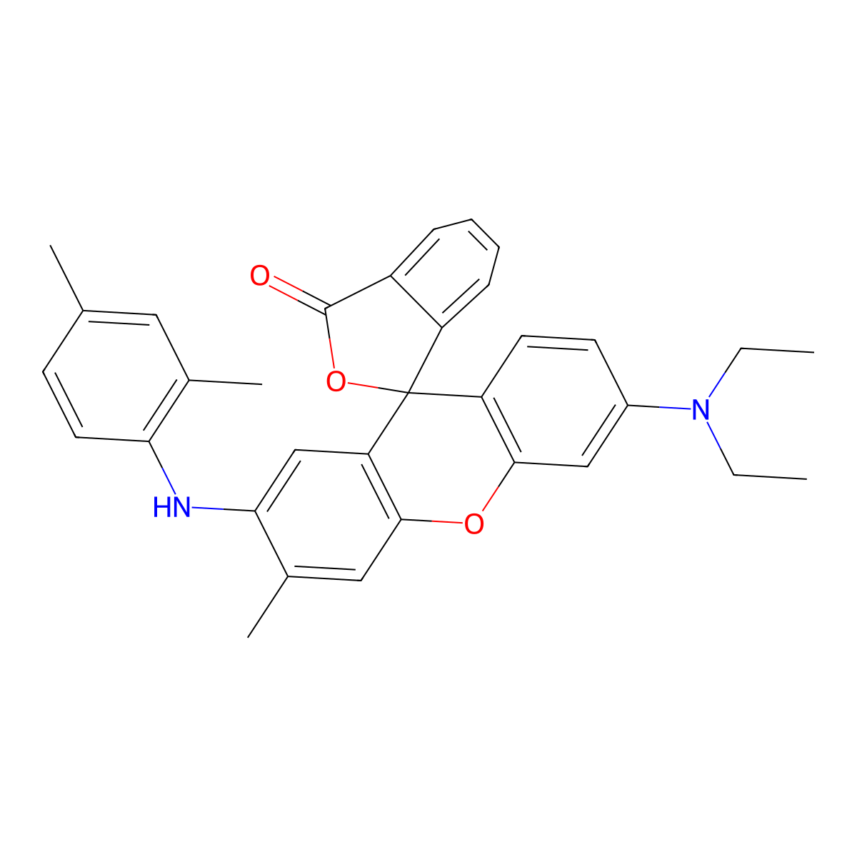 3-Diethylamino-6-methyl-7-(2,4-xylidino)fluoran molecular structure, CAS 36431-22-8