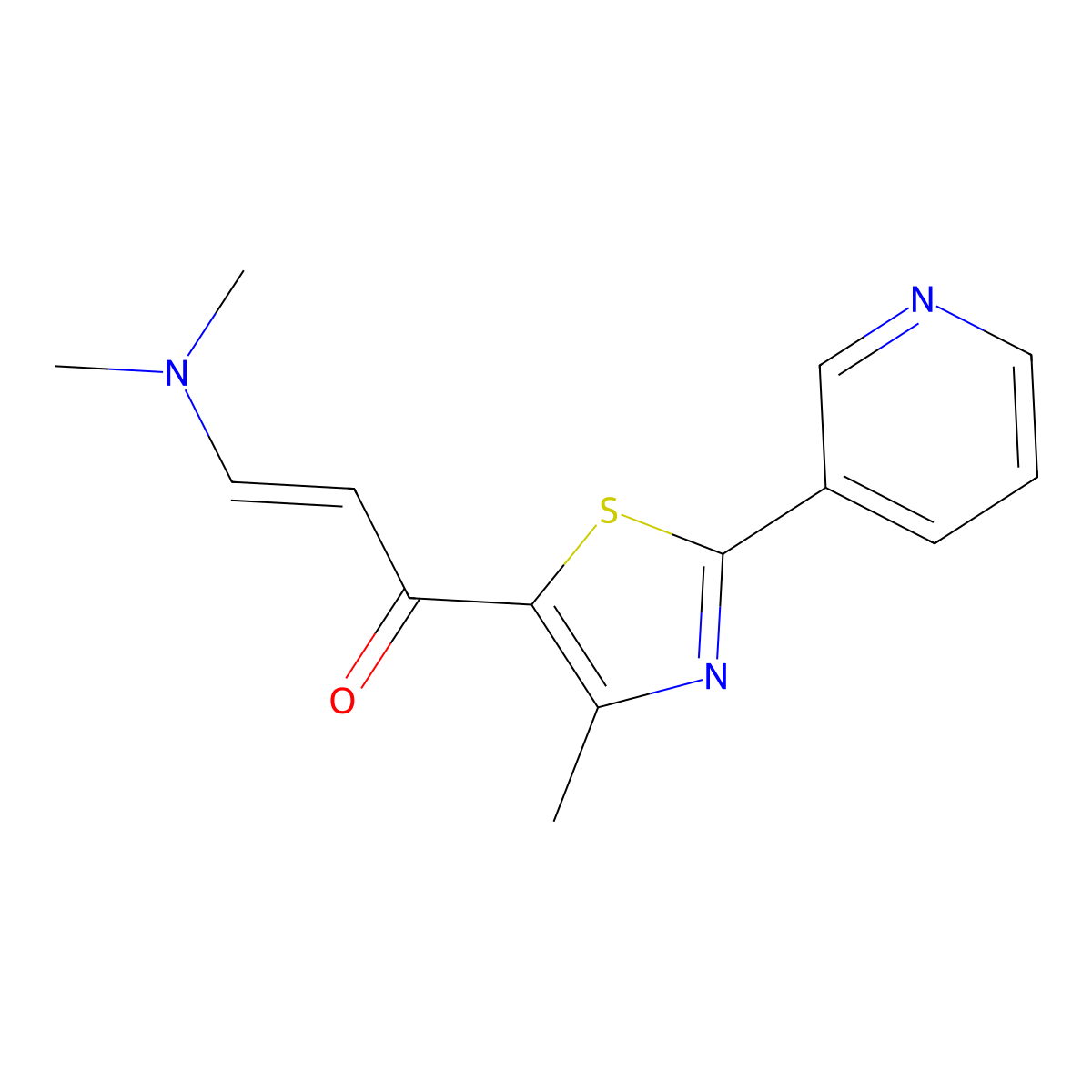 (E)-3-(dimethylamino)-1-[4-methyl-2-(3-pyridinyl)-1,3-thiazol-5-yl]-2-propen-1-one molecular structure, CAS 364334-96-3