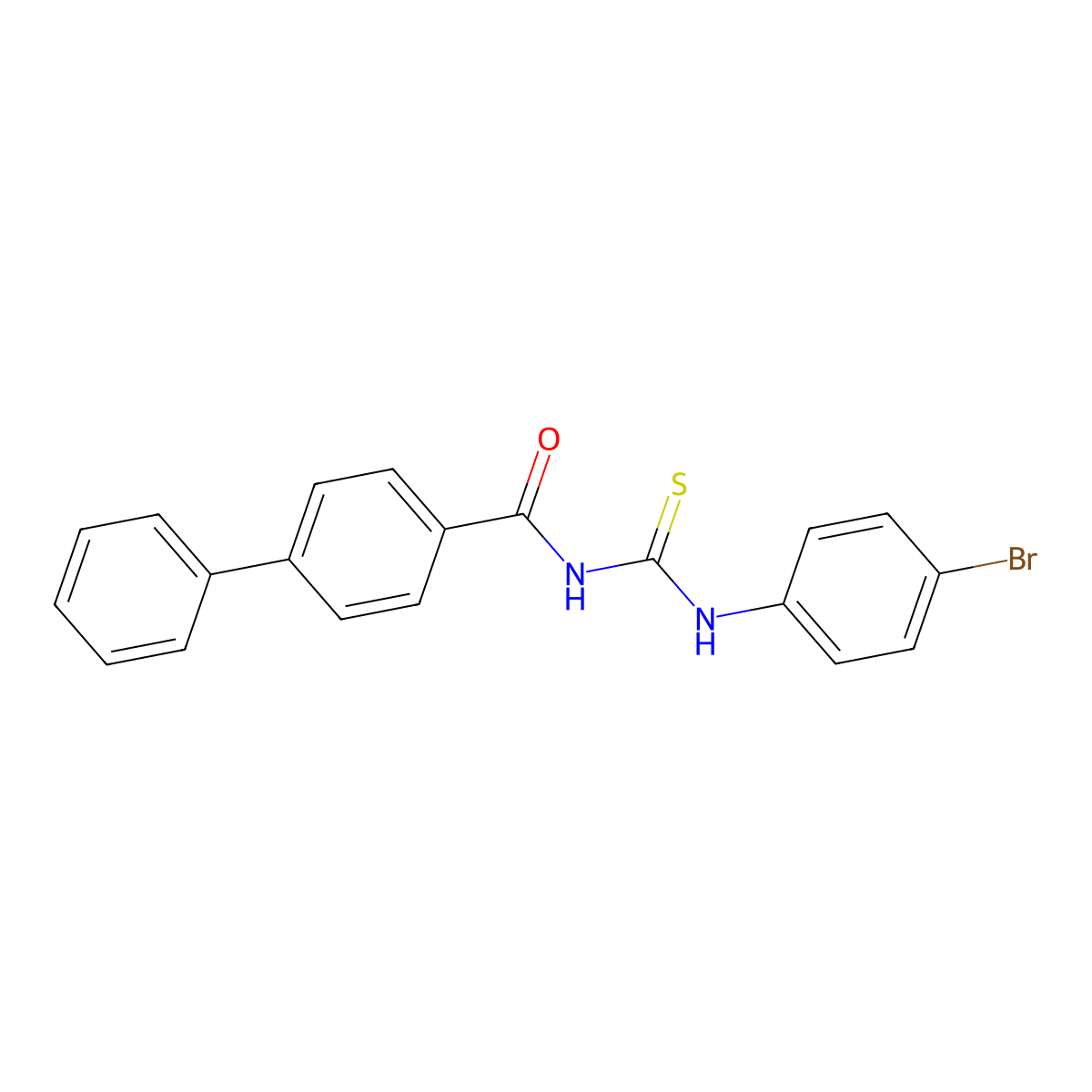 N-[(4-bromophenyl)carbamothioyl]-4-phenylbenzamide molecular structure, CAS 364337-63-3