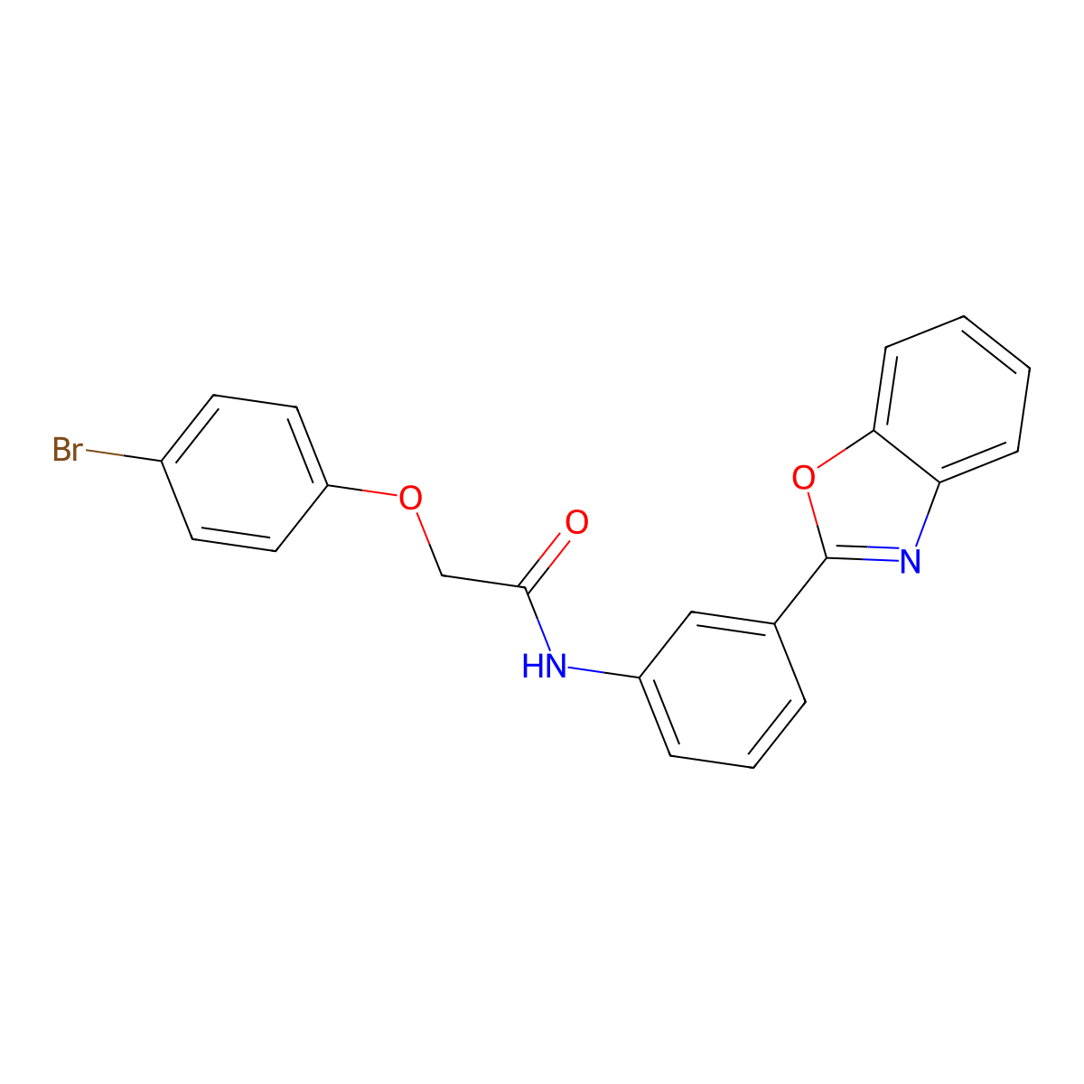 N-[3-(1,3-benzoxazol-2-yl)phenyl]-2-(4-bromophenoxy)acetamide molecular structure, CAS 364337-70-2