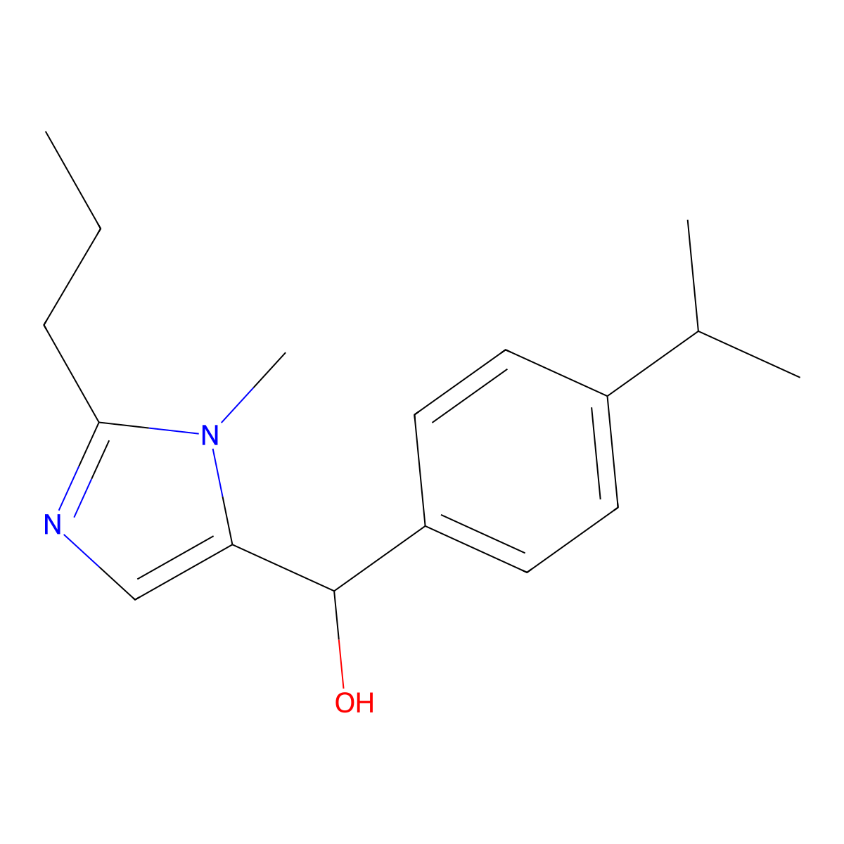 (3-Methyl-2-propylimidazol-4-yl)-(4-propan-2-ylphenyl)methanol molecular structure, CAS 364337-92-8